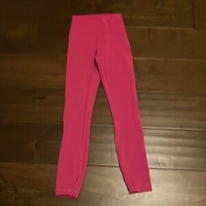 Pink size 0 lululemon leggings
